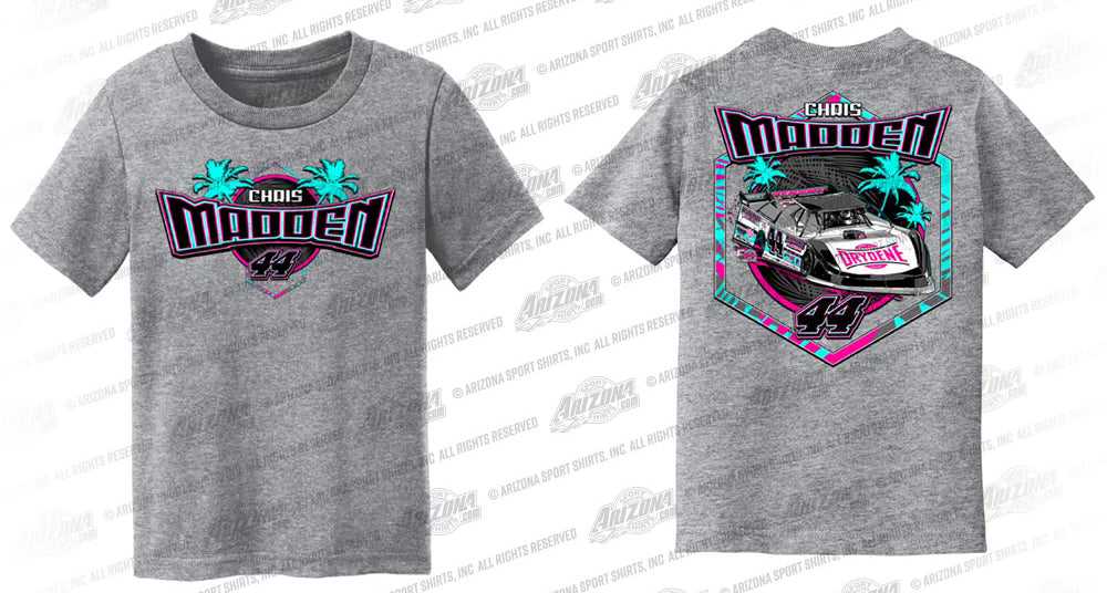 Athletic Heather Chris Madden Vibes Toddler Short Sleeve Tee