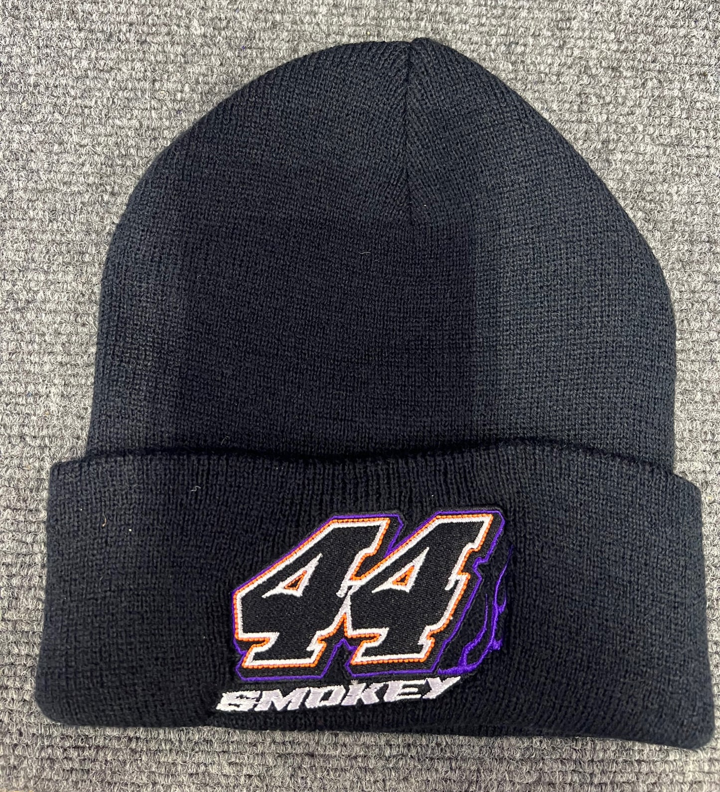 Black Smokey #44 Flame Cuffed Beanie