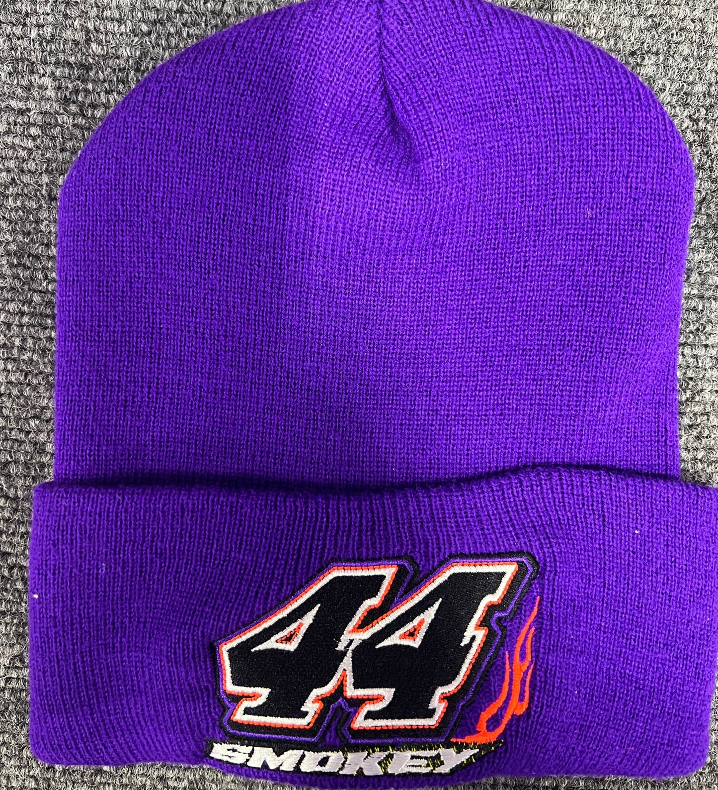 Purple Smokey #44 Flame Cuffed Beanie