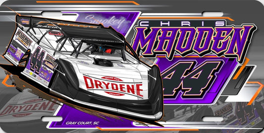Smokey Chris Madden #44 License Plate