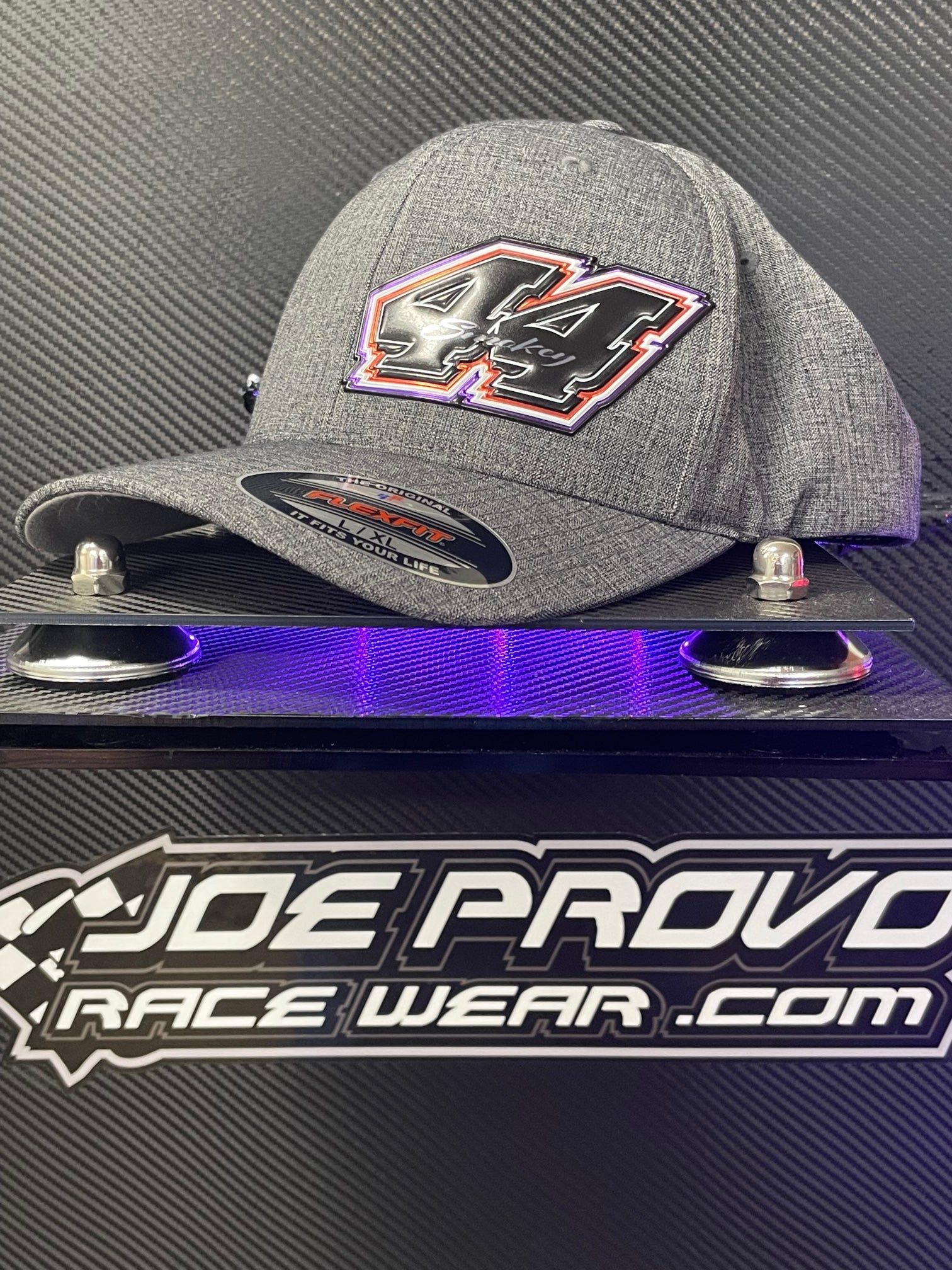 Dark Gray Offset Smokey #44 Provo FlexFit Hat – Chris Madden Racing