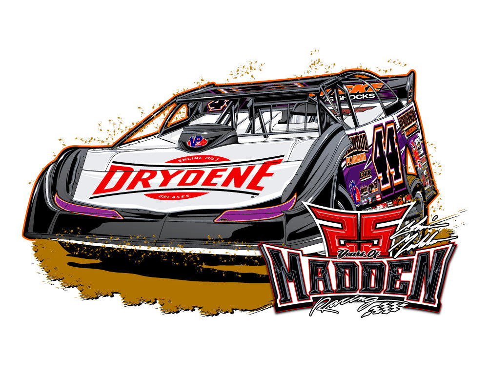 25 Years of Racing Car Window Decal